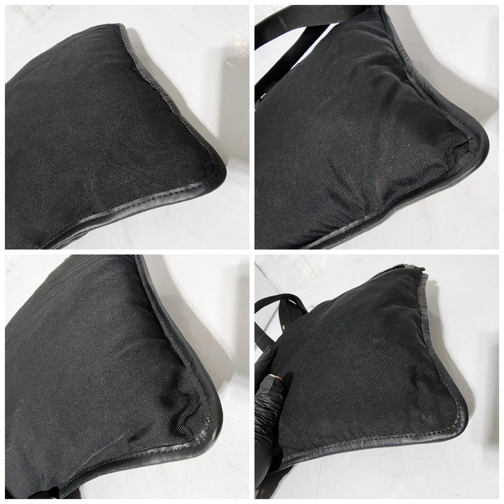 Gucci Black Denim Crossbody/Messenger Bag Black